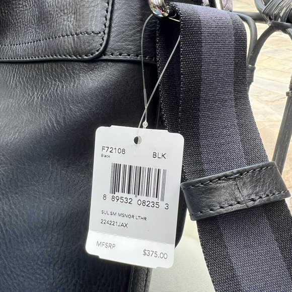 COACH F72108 SULLIVAN SMALL MESSENGER IN SPORT CALF LEATHER BLACK NWT - Picture 10 of 10